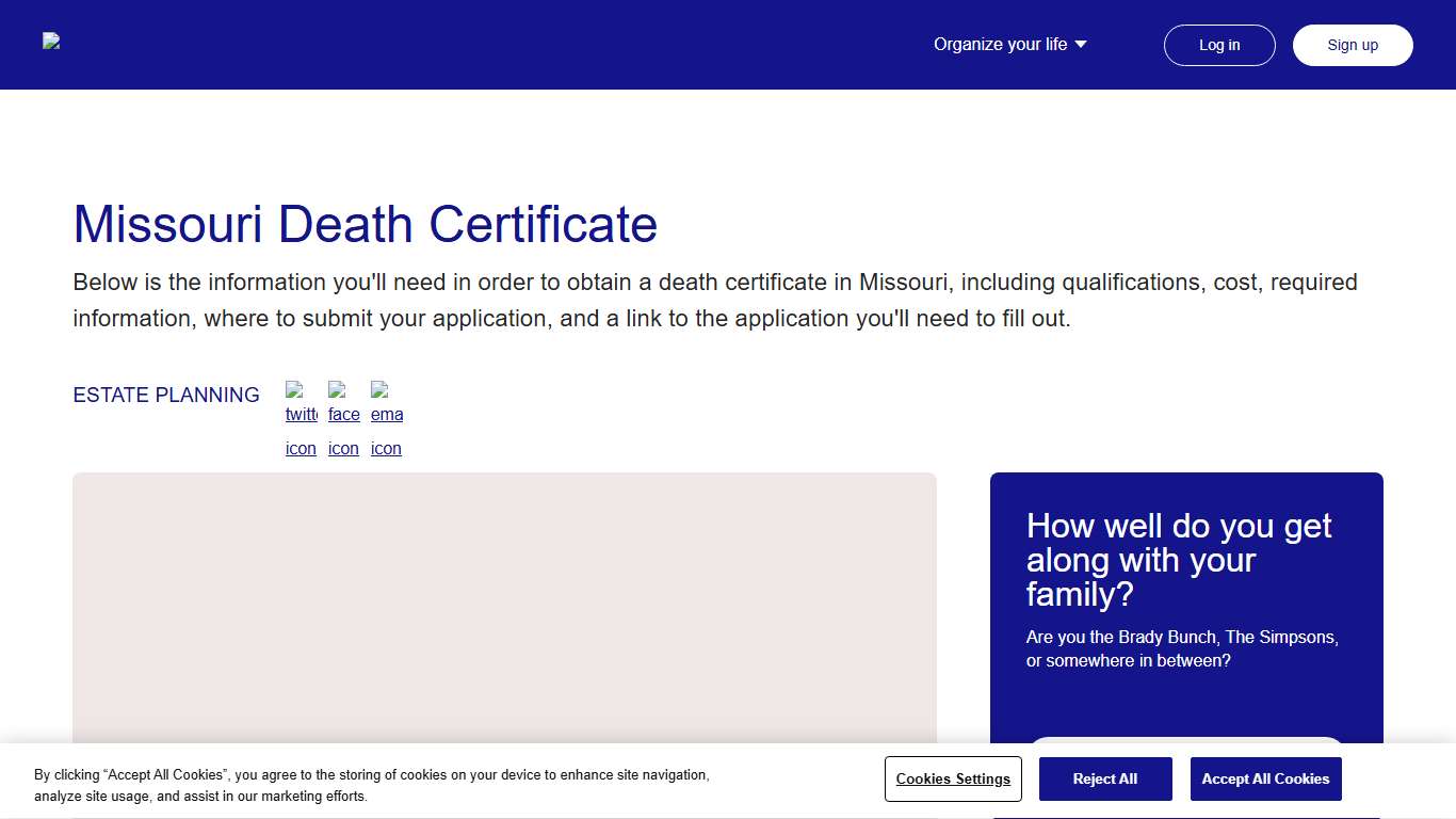 Missouri Death Certificate Everplans